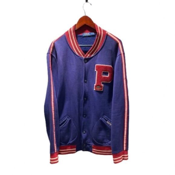Polo Ralph Lauren Fleece Football Varsity Letterman Jacket Men's XL. - Picture 3 of 8